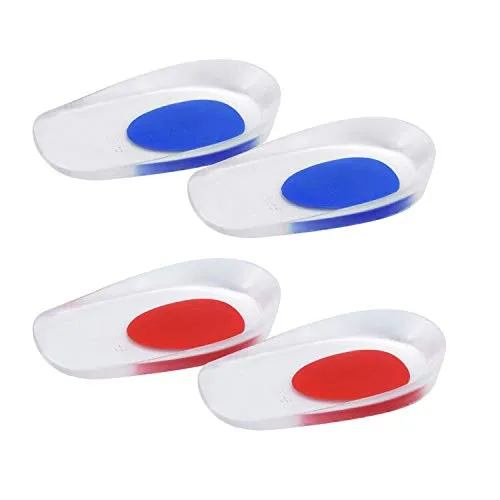 2 Pairs Orthotic Gel Heel Pads, Silicone Heel Cup Pads Heel Support Pads Cushions for Plantar Fasciitis Heel Pain