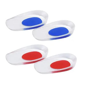 2 Pairs Orthotic Gel Heel Pads, Silicone Heel Cup Pads Heel Support Pads Cushions for Plantar Fasciitis Heel Pain