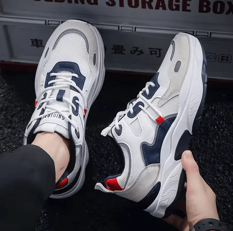 2025 Spring Men’s Breathable Running Shoes – Korean Style Sports Sneakers for Students