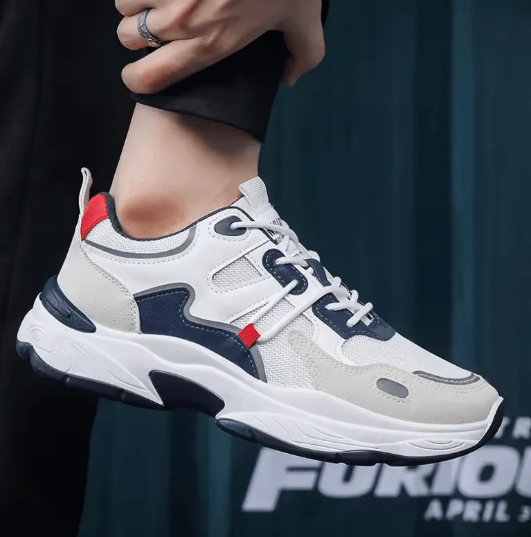 2025 Spring Men’s Breathable Running Shoes – Korean Style Sports Sneakers for Students