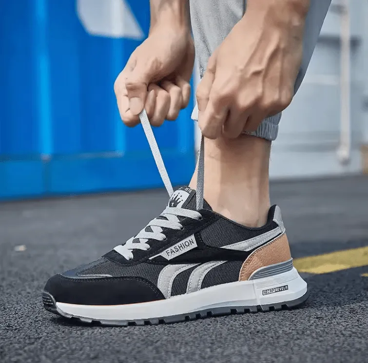 2025 Spring Men’s Breathable Running Shoes – Korean Style Sports Sneakers for Students