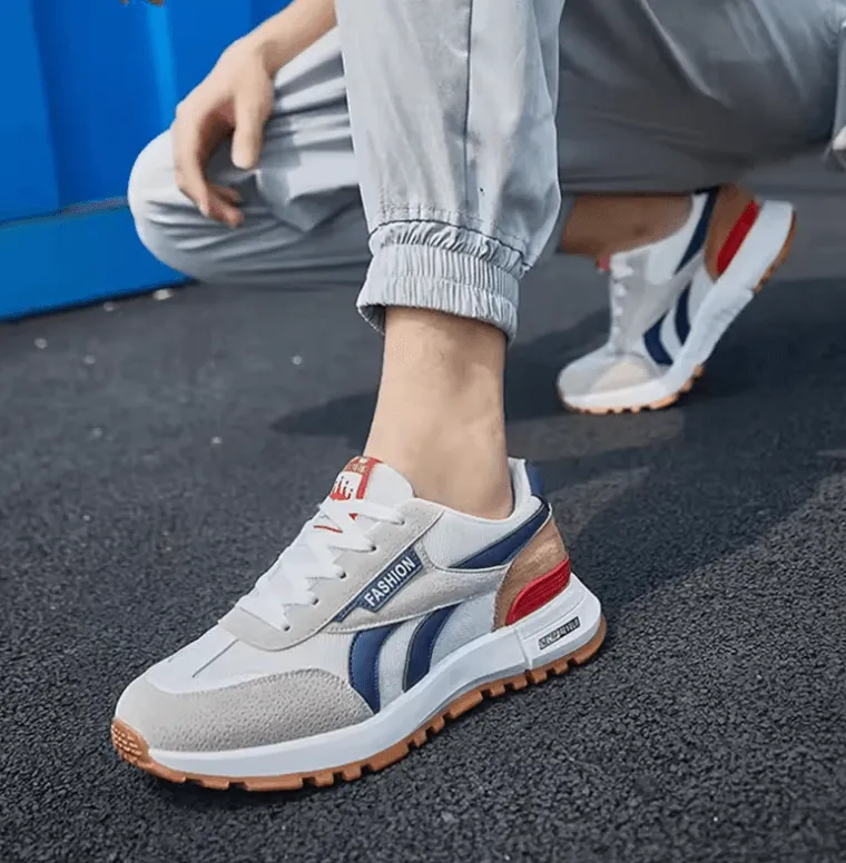 2025 Spring Men’s Breathable Running Shoes – Korean Style Sports Sneakers for Students