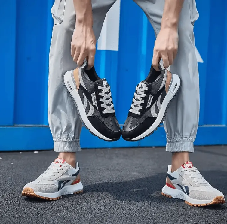 2025 Spring Men’s Breathable Running Shoes – Korean Style Sports Sneakers for Students