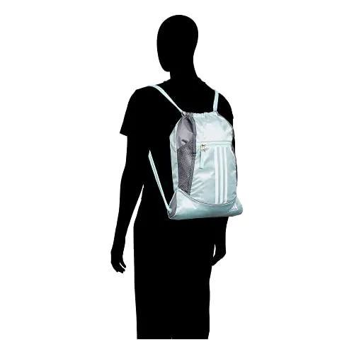 adidas Unisex Alliance II Sackpack, Grey Heather/Black/White, ONE SIZE