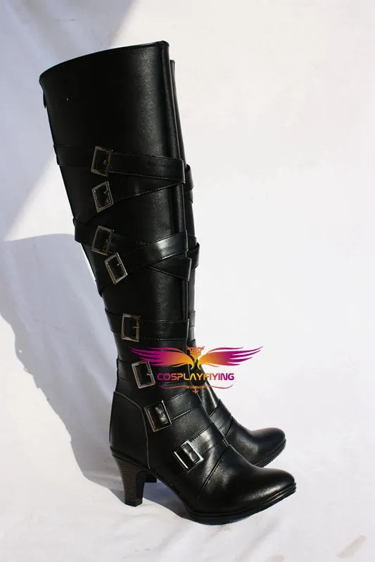 Anime Comics Black Butler Under Taker Cosplay Shoes Boots Custom Made for Adult Men and Women Halloween Carnival Version A