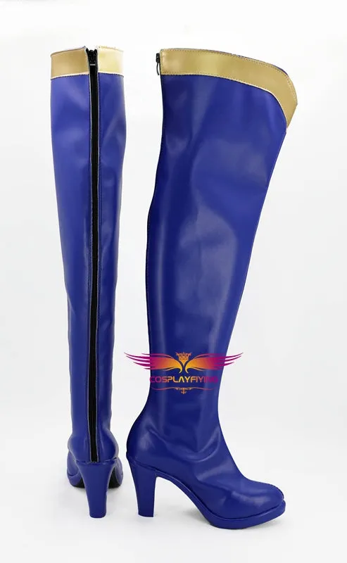 Anime Kono Subarashii Sekai ni Shukufuku wo! Aqua Cosplay Shoes Boots Custom Made for Adult Men and Women Halloween Carnival