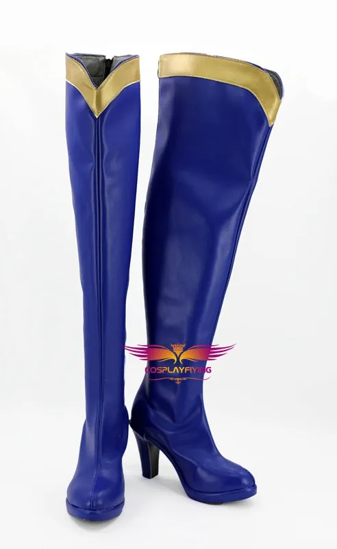 Anime Kono Subarashii Sekai ni Shukufuku wo! Aqua Cosplay Shoes Boots Custom Made for Adult Men and Women Halloween Carnival