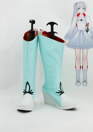 Anime RWBY White Trailer Weiss Schnee Cosplay Shoes Boots Custom Made for Adult Men and Women Halloween Carnival