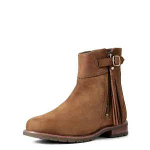 Ariat Abbey Waterproof Ladies Tassel Ankle Boot - Chestnut