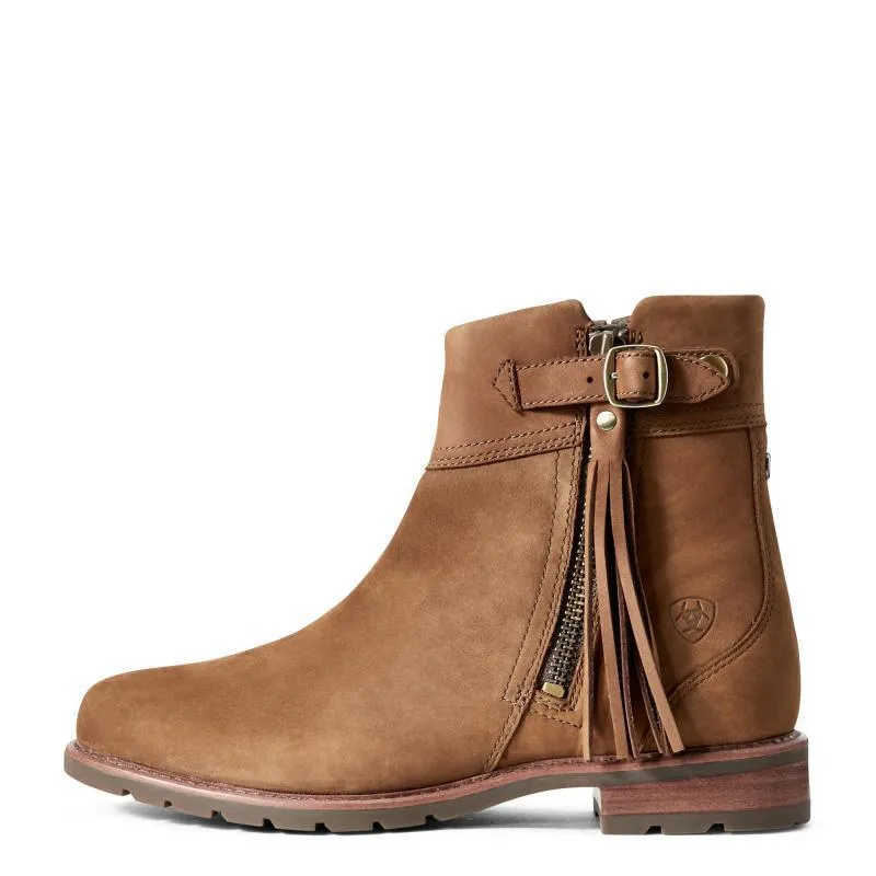 Ariat Abbey Waterproof Ladies Tassel Ankle Boot - Chestnut
