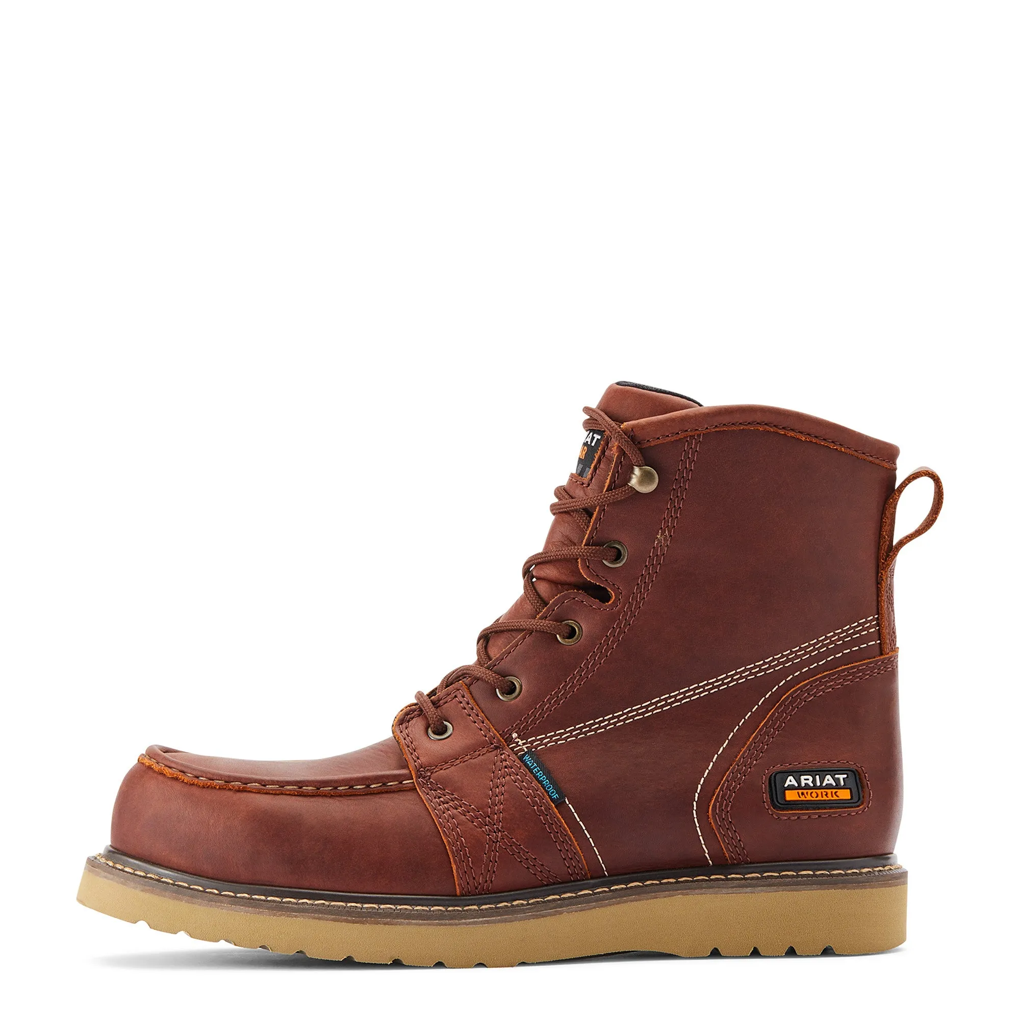 Ariat Men's Rebar Wedge MOC 6" H2O Rusted Copper Boots 10035917