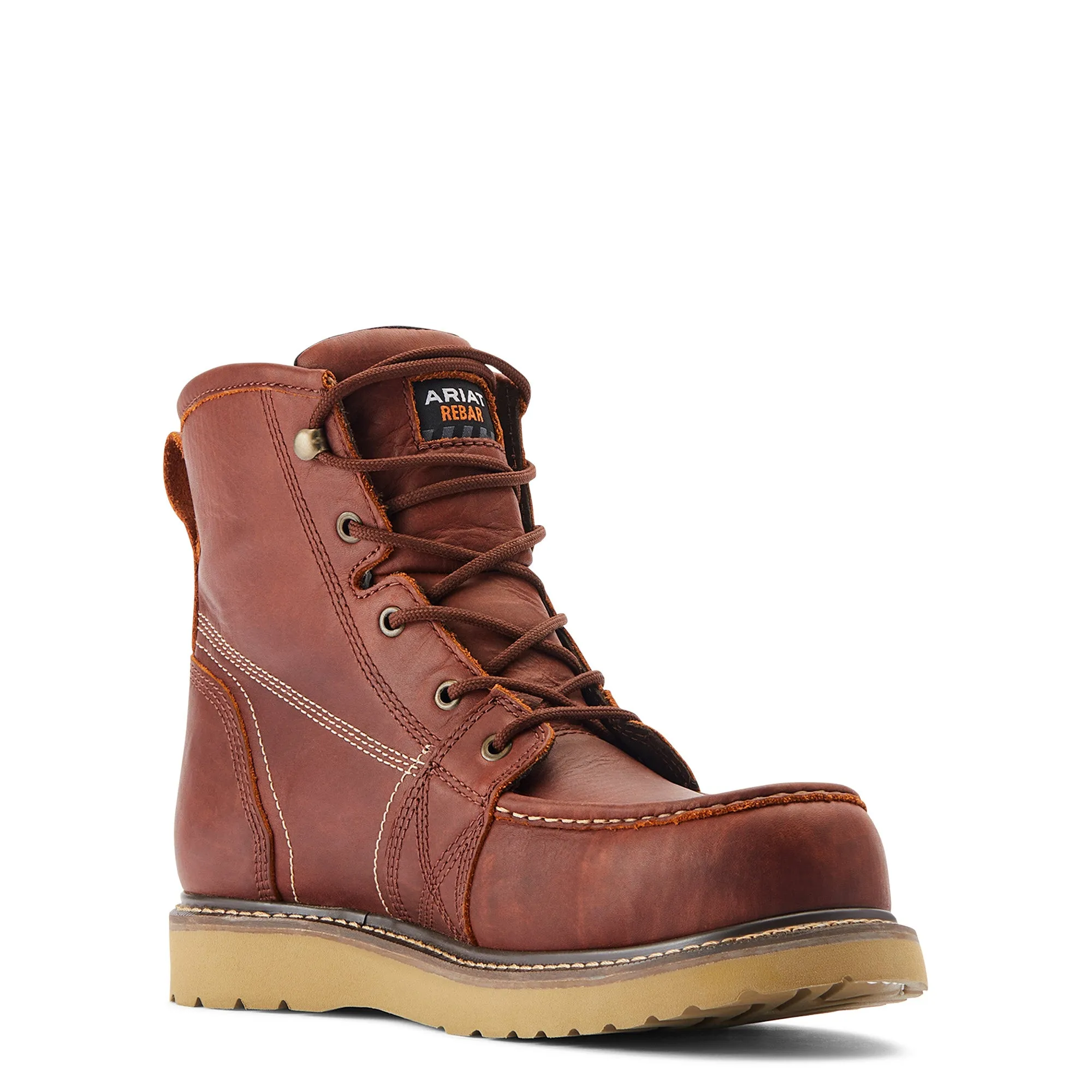 Ariat Men's Rebar Wedge MOC 6" H2O Rusted Copper Boots 10035917