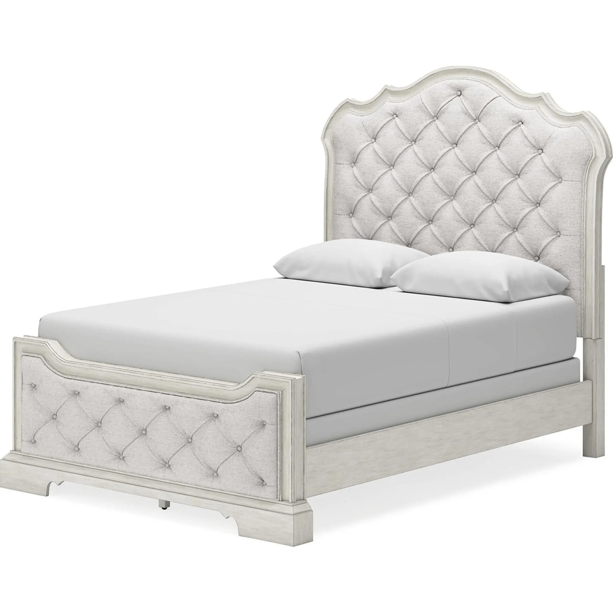 Arlendyne Upholstered Bed - Antique White