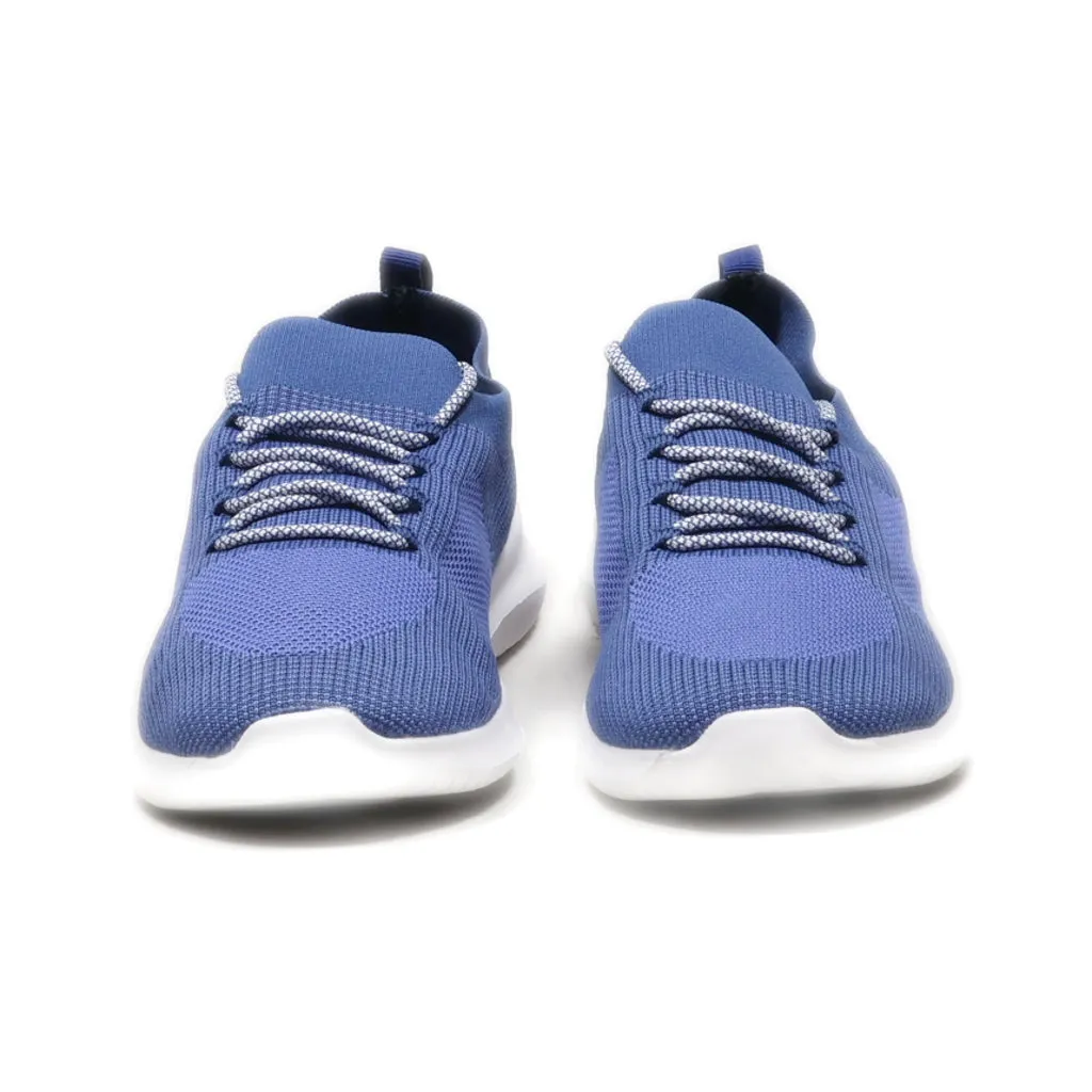 Athletic Knity Sport Shoes Fabric Blue Colour For Women