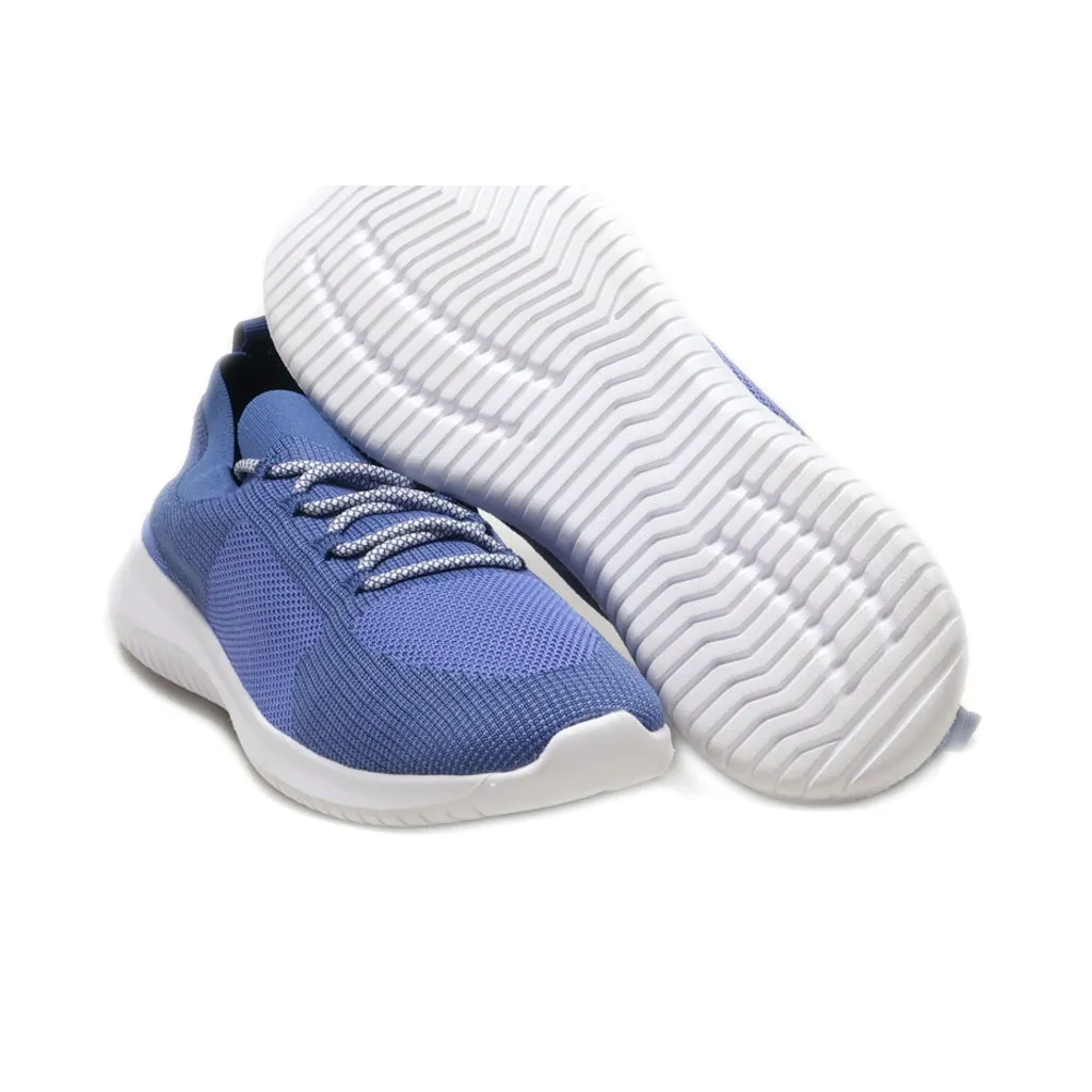 Athletic Knity Sport Shoes Fabric Blue Colour For Women