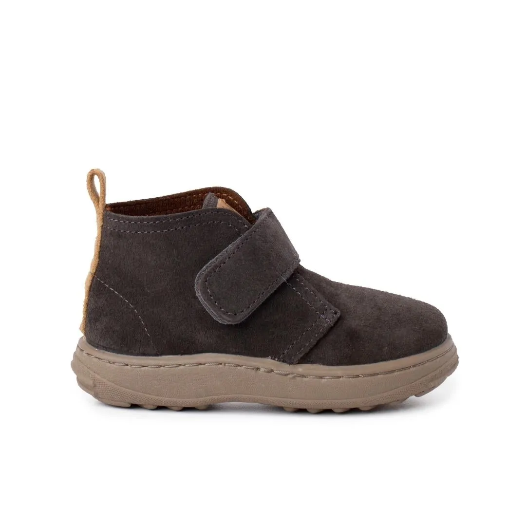 BOYS SUEDE BOOTS SPORT SOLE WITH ADHERENT STRAP