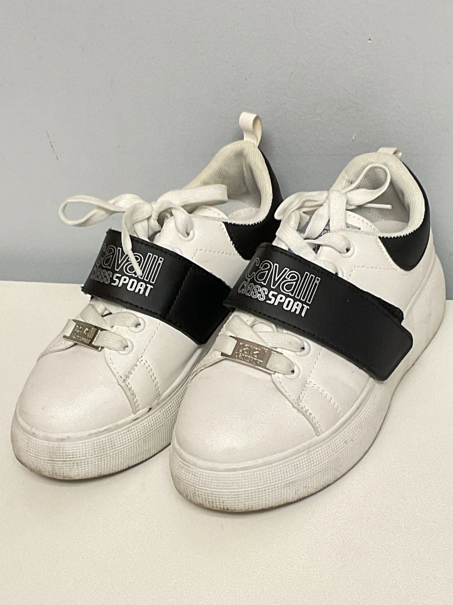 Cavalli Child Shoe Size 4.5 White & Black Shoes