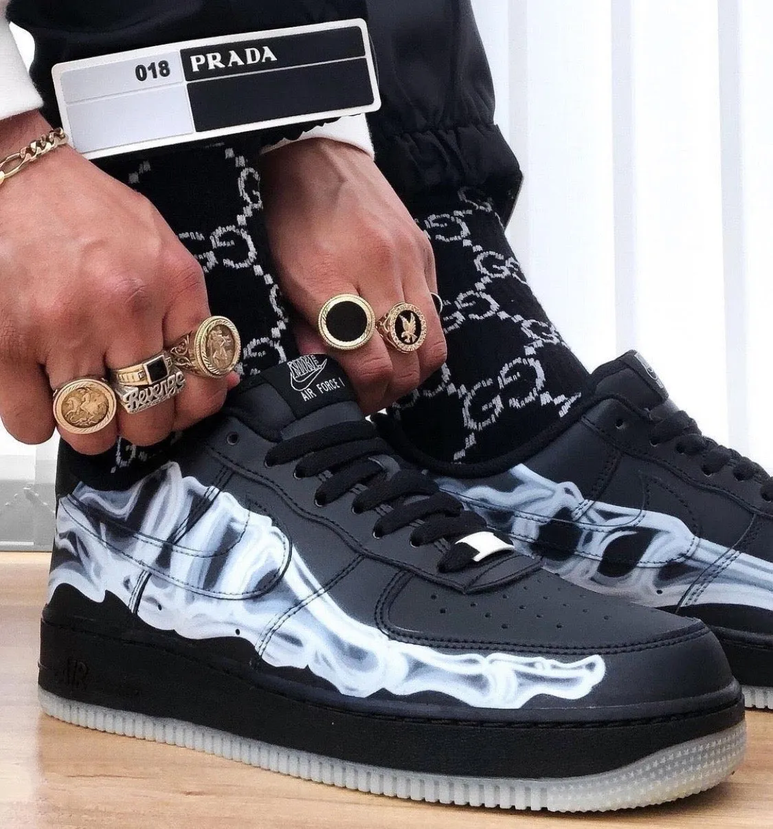 CE - AF1 Skeleton Halloween Black