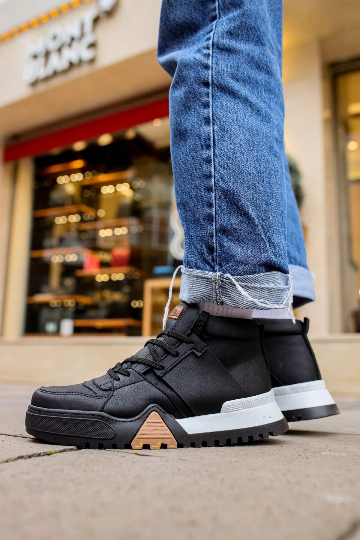 CH057 SBT Men's Sneaker Boots BLACK / BLACK