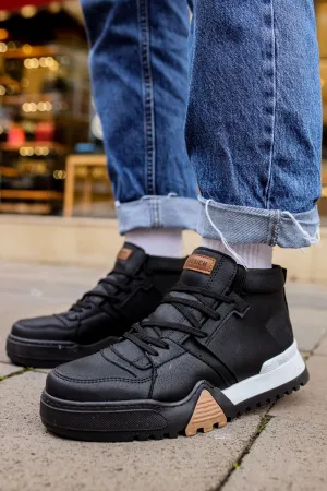 CH057 SBT Men's Sneaker Boots BLACK / BLACK