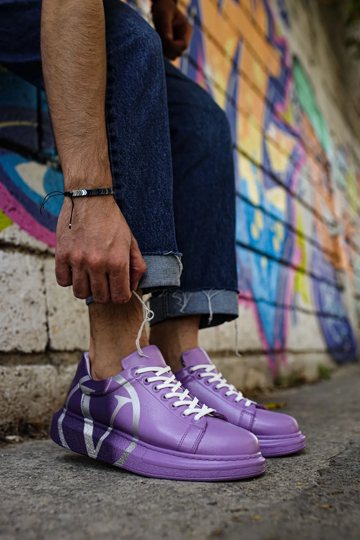 CH254 Men's Sport Sneakers Shoes PURPLE/ DARK PURPLE