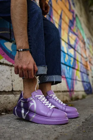 CH254 Men's Sport Sneakers Shoes PURPLE/ DARK PURPLE