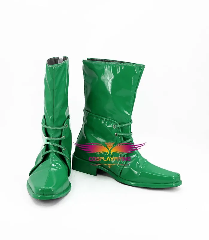 Comics Anime JoJo's Bizarre Adventure Caesar·Anthonio·Zeppeli Green Cosplay Shoes Boots Custom Made for Adult Men and Women Halloween Carnival