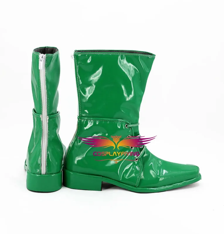 Comics Anime JoJo's Bizarre Adventure Caesar·Anthonio·Zeppeli Green Cosplay Shoes Boots Custom Made for Adult Men and Women Halloween Carnival