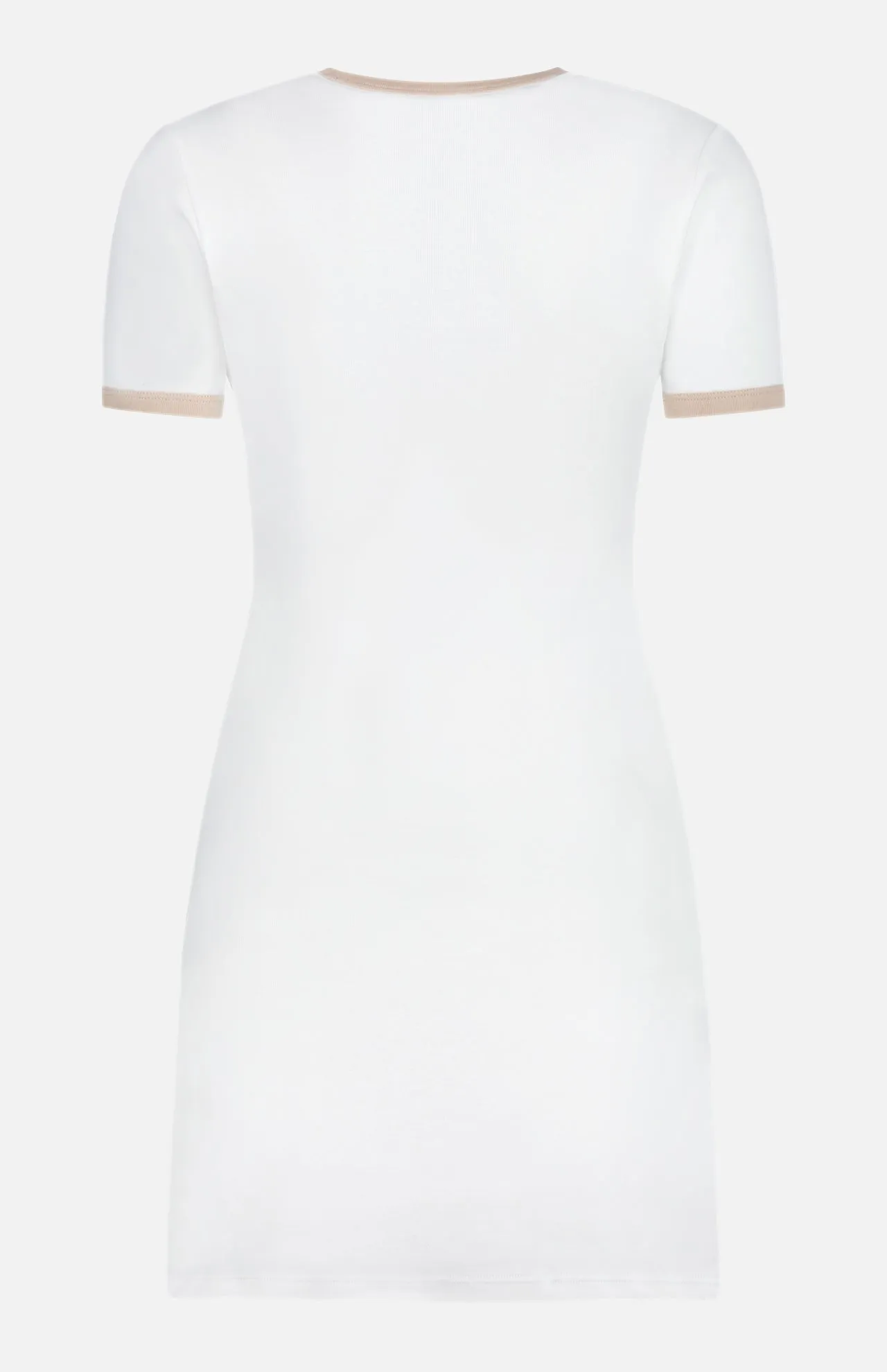 Contrast V-Neck Mini Dress