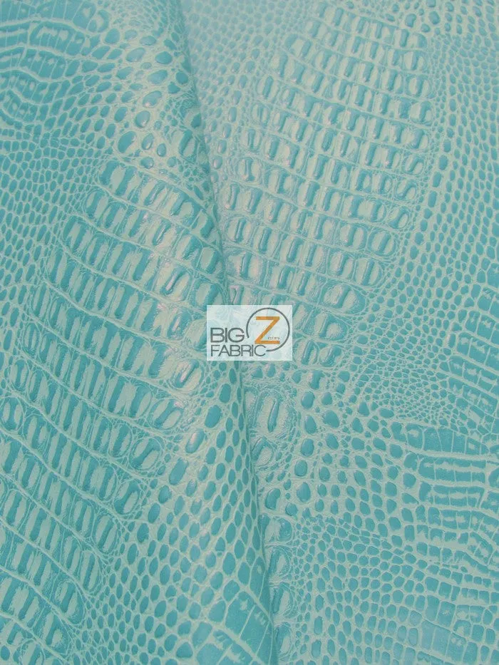 Crocodile Marine Vinyl Fabric - Auto/Boat - Upholstery Fabric / Crush Orange / By The Roll - 30 Yards