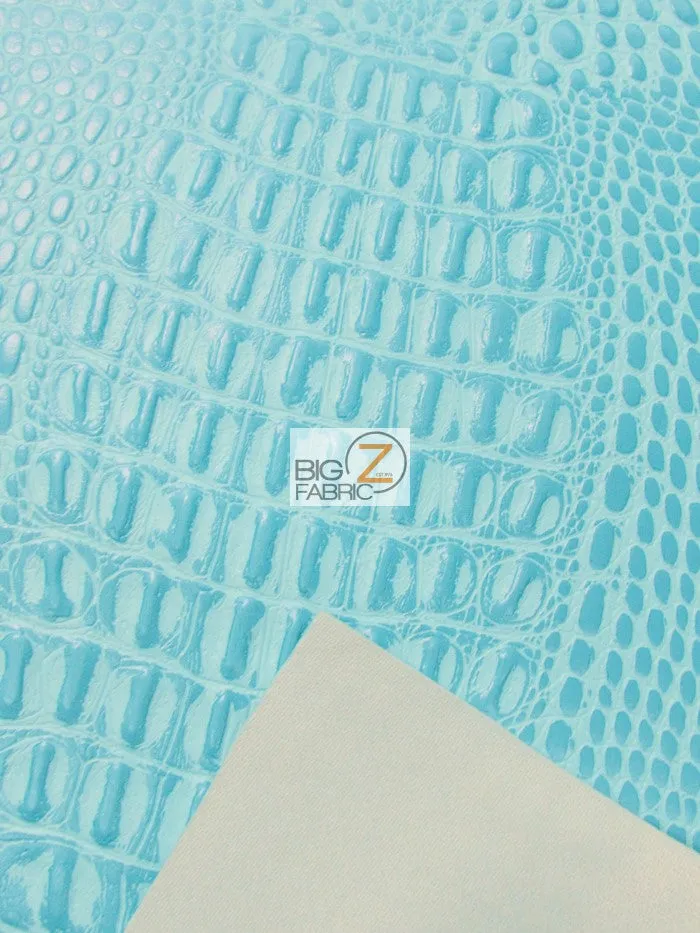 Crocodile Marine Vinyl Fabric - Auto/Boat - Upholstery Fabric / Crush Orange / By The Roll - 30 Yards