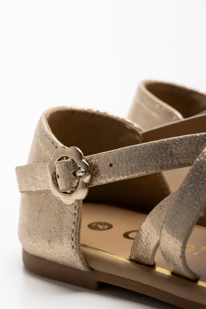 Daisy Buckle Sandal Gold