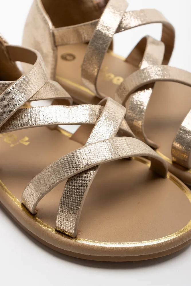 Daisy Buckle Sandal Gold