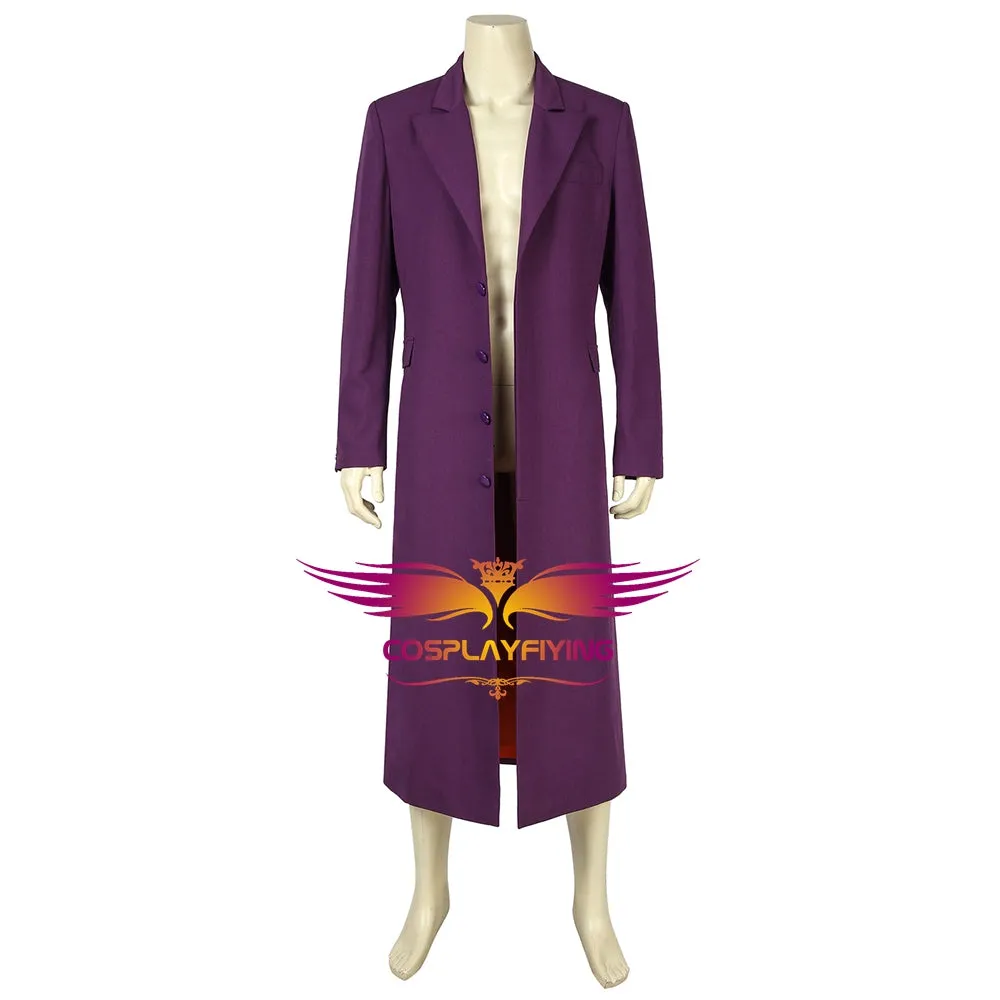 DC Comics Batman：The Dark Knight Joker Cosplay Costume Full Set with Mask for Halloween Carnival