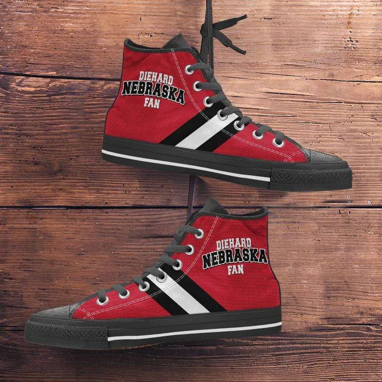 Diehard Nebraska Fan Canvas High Top Shoes