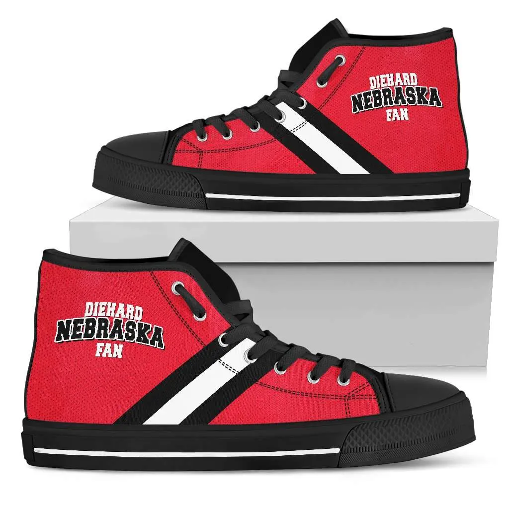 Diehard Nebraska Fan Canvas High Top Shoes