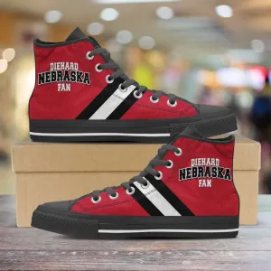 Diehard Nebraska Fan Canvas High Top Shoes