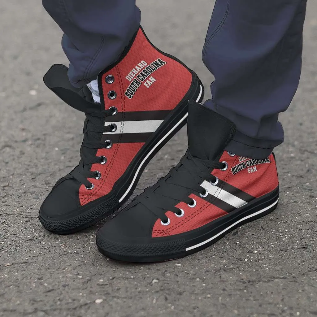 Diehard South Carolina Fan Canvas High Top Shoes