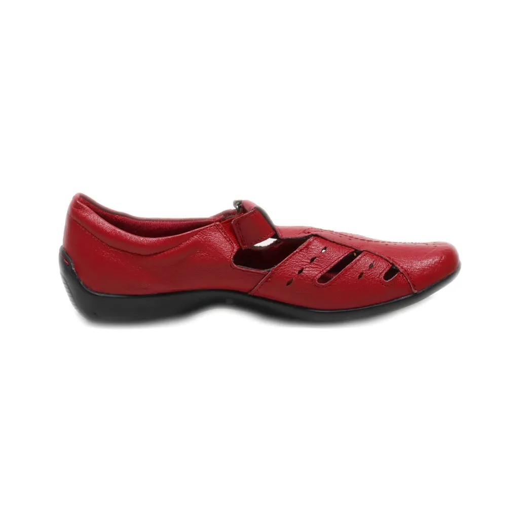 Dr. Scholl'S Slip Ons Leather Red Colour For Women