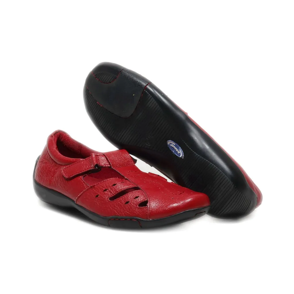 Dr. Scholl'S Slip Ons Leather Red Colour For Women