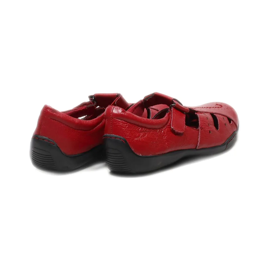 Dr. Scholl'S Slip Ons Leather Red Colour For Women