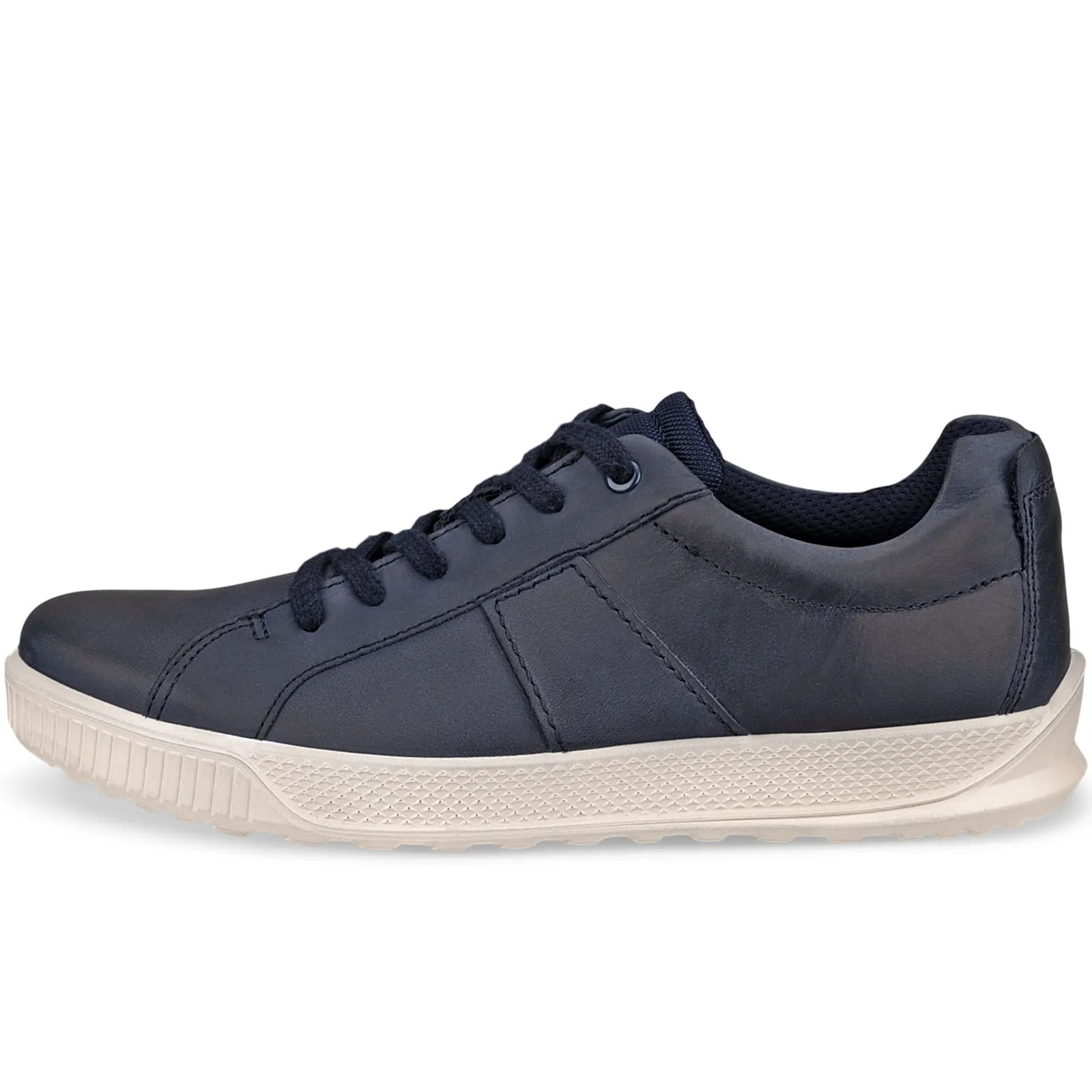 ECCO Mens Byway Leather Trainers - Black
