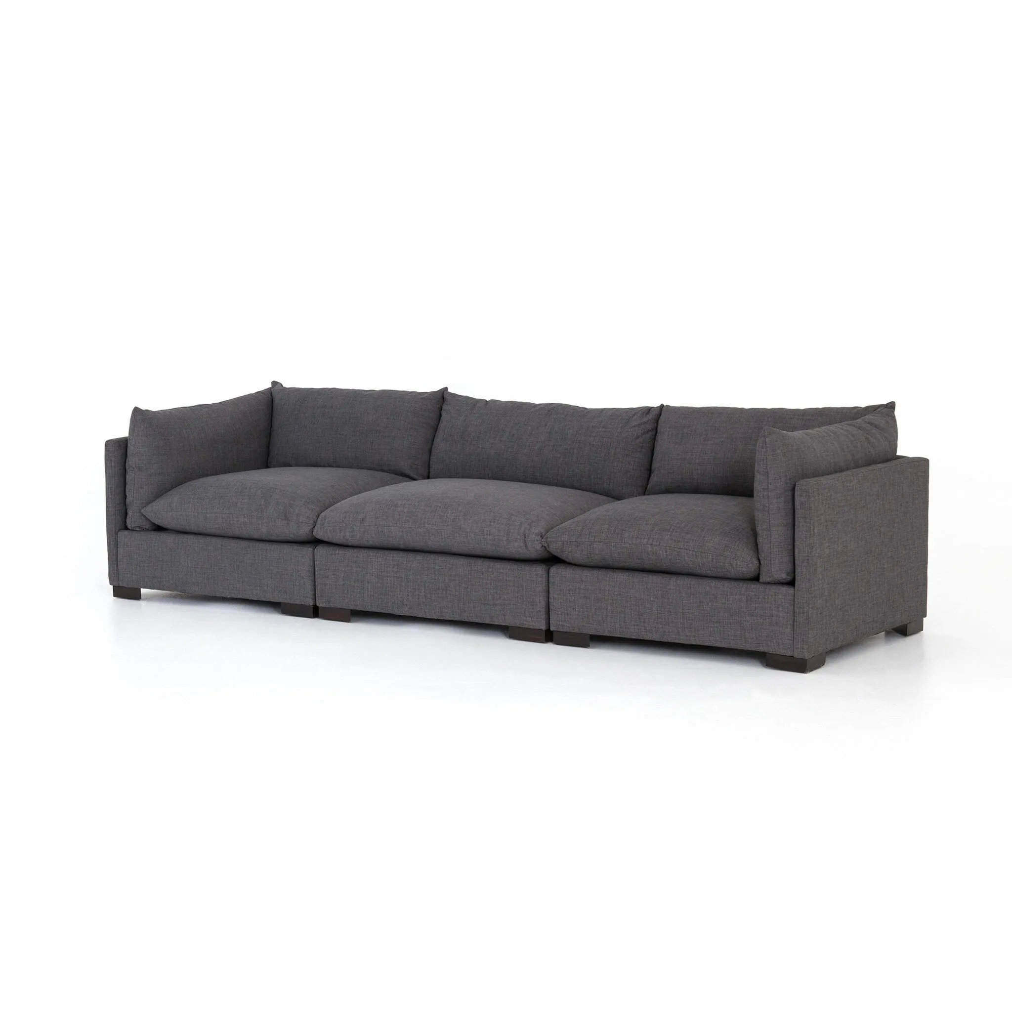 Four Hands Westwood 3-Piece Sectional in Bennett Charcoal