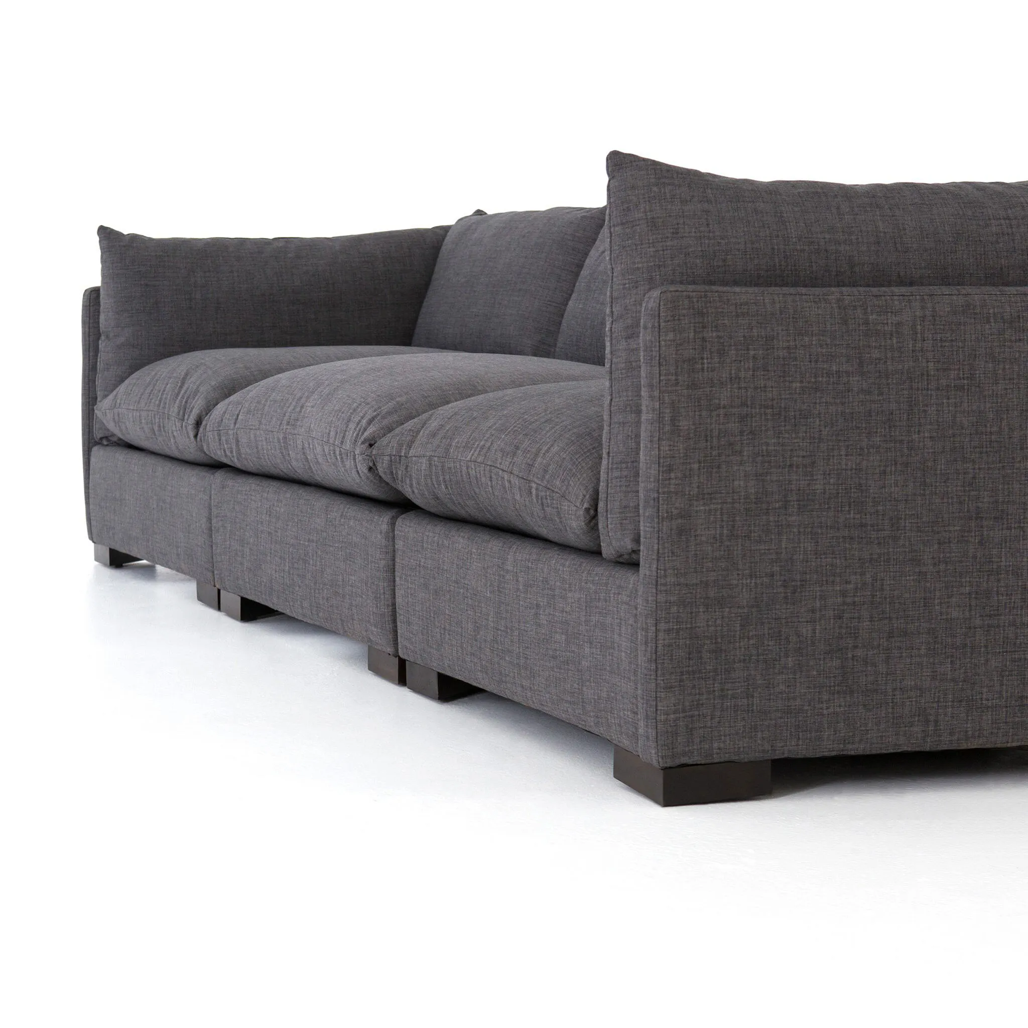 Four Hands Westwood 3-Piece Sectional in Bennett Charcoal