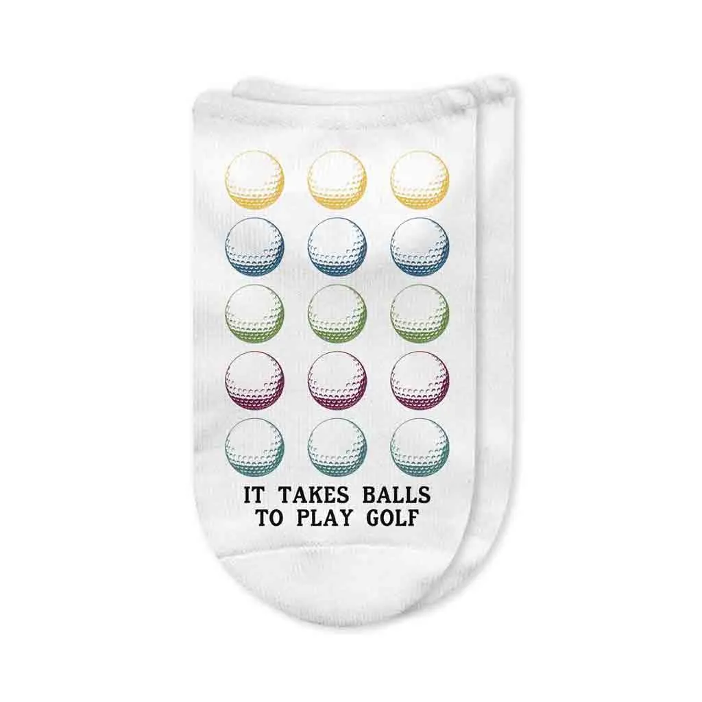 Funny Golf Ball Socks – No-Show Socks for Golf Lovers