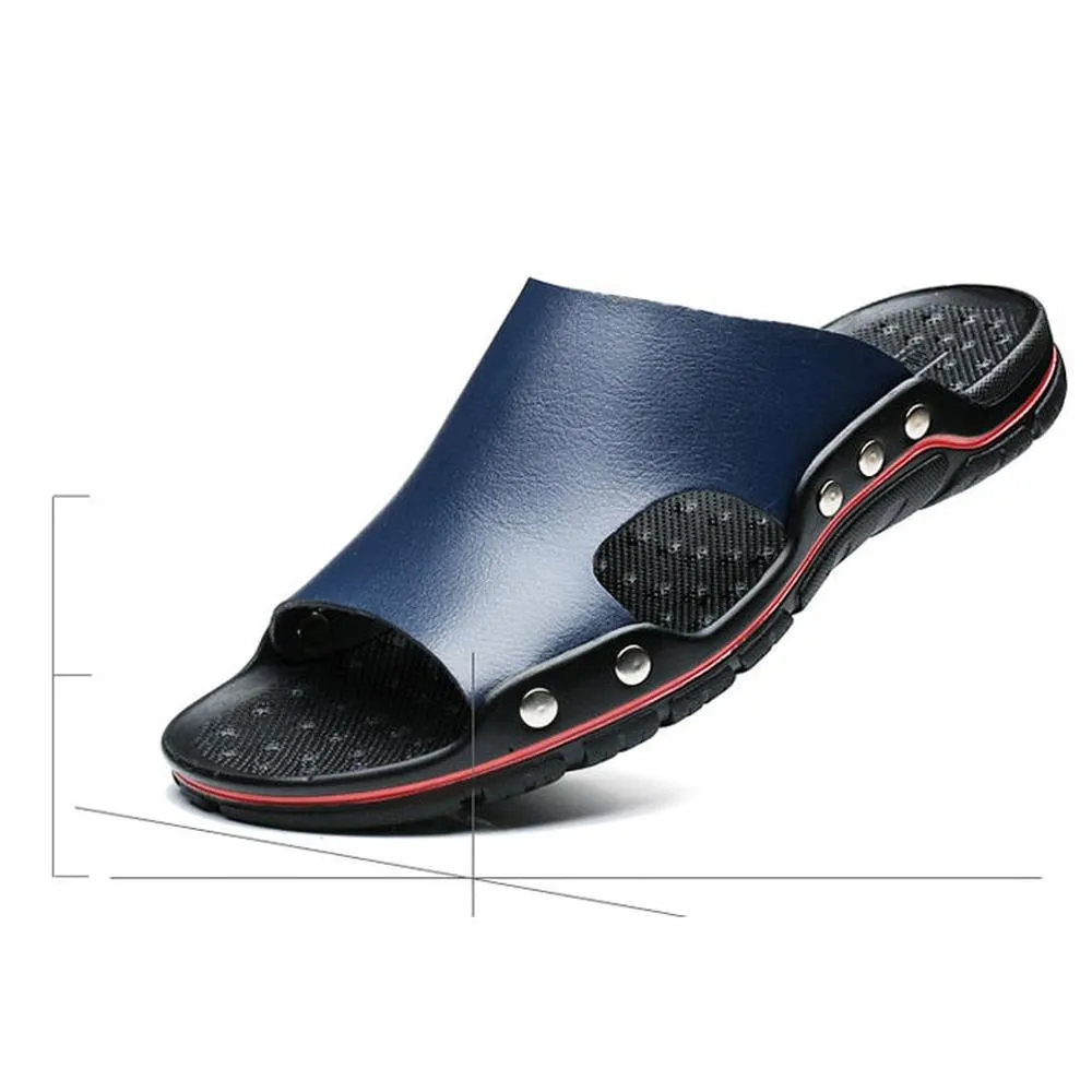 Genuine Cow Leather Outdoor Slippers
