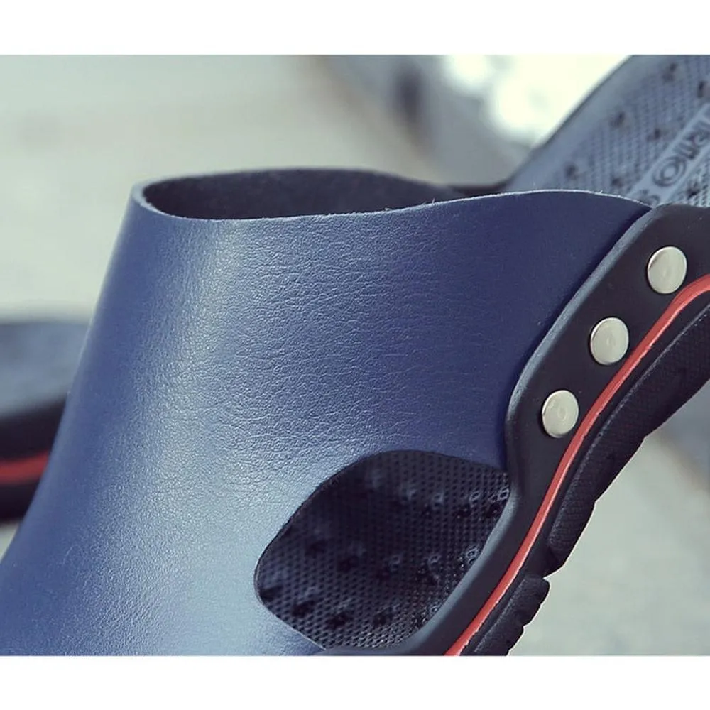Genuine Cow Leather Outdoor Slippers