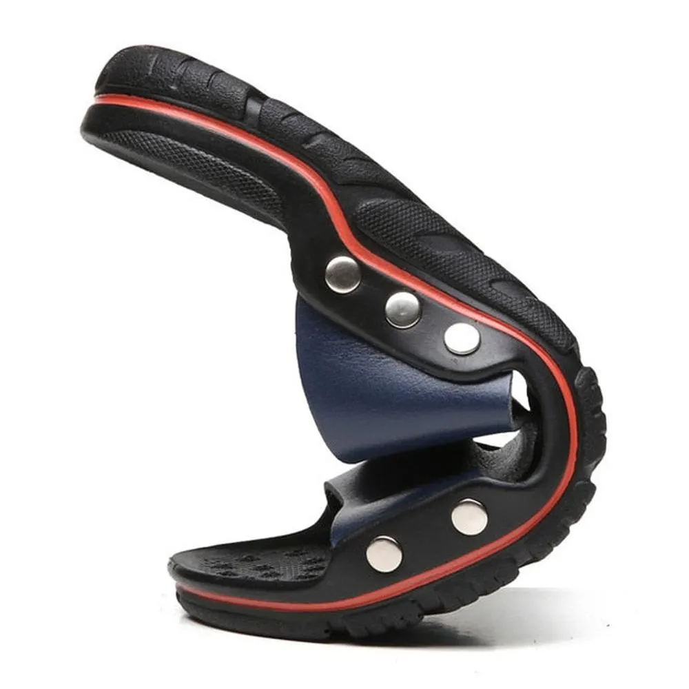 Genuine Cow Leather Outdoor Slippers