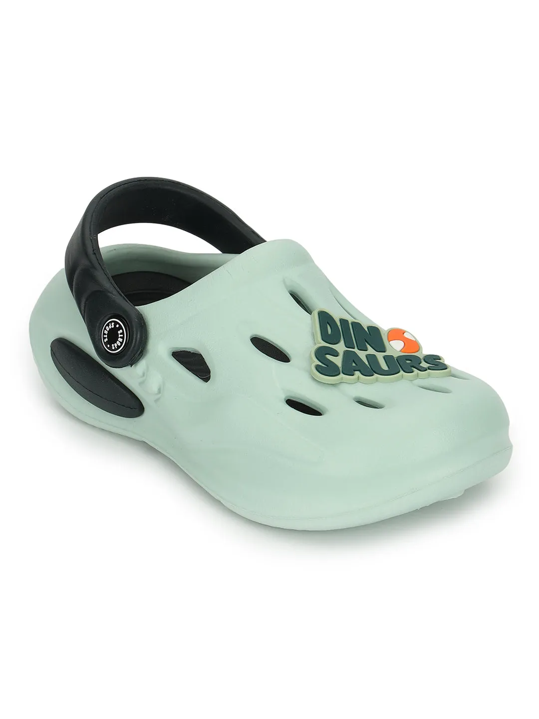 Green Blue Stylish Slip-On Clogs For Kids-Unisex (TC-LCLOG4-GRNBLU)