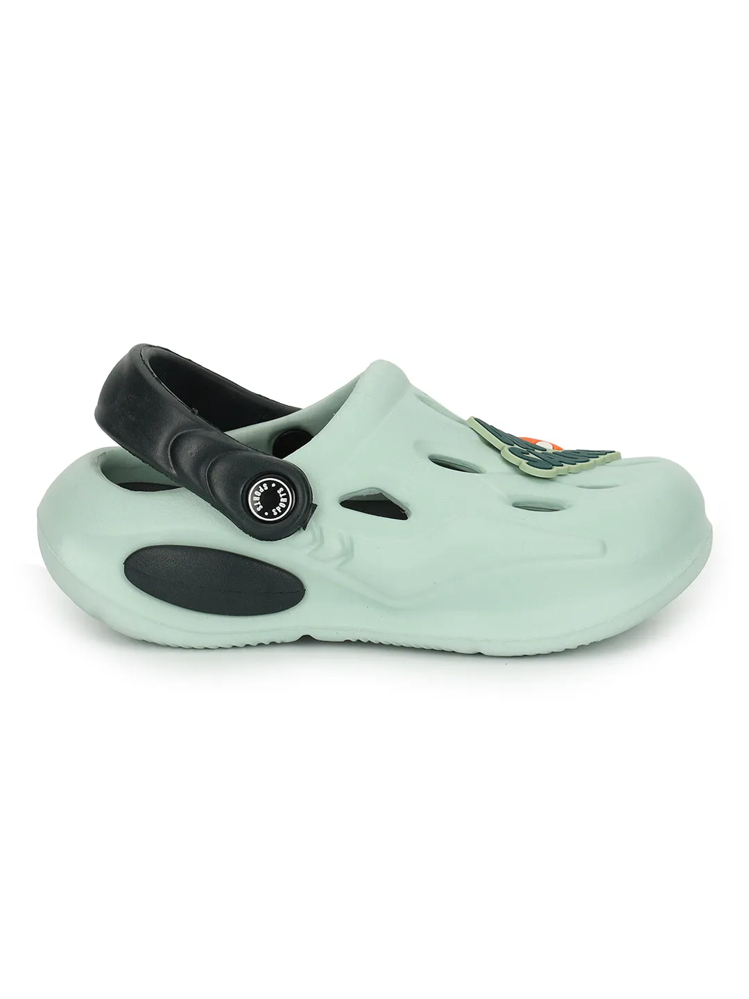 Green Blue Stylish Slip-On Clogs For Kids-Unisex (TC-LCLOG4-GRNBLU)